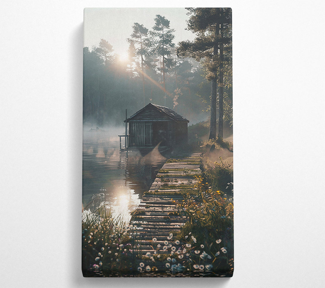  A Canvas Print of Golden Cabin Mist Canvas Wall Art