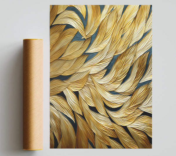 Golden Autumn Leaves Print