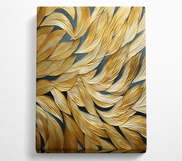  A Canvas Print of Golden Autumn Leaves Canvas Wall Art