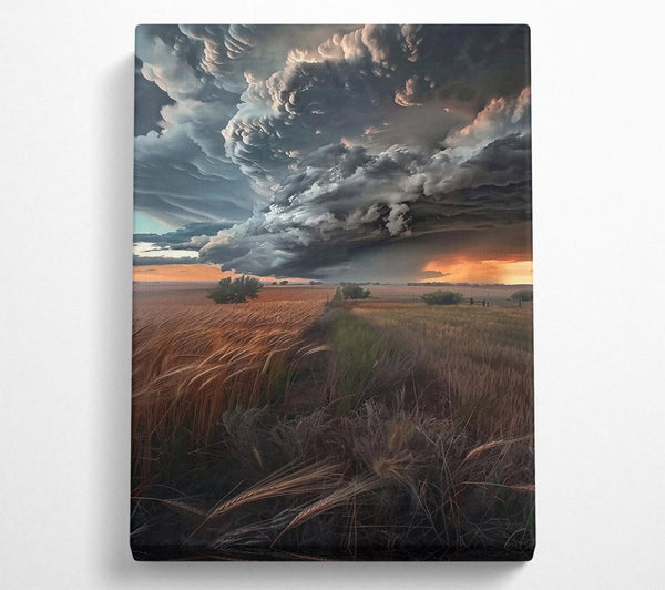  A Canvas Print of Golden Storm Clouds Canvas Print