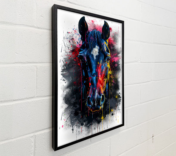 Blue Horse Splatter
