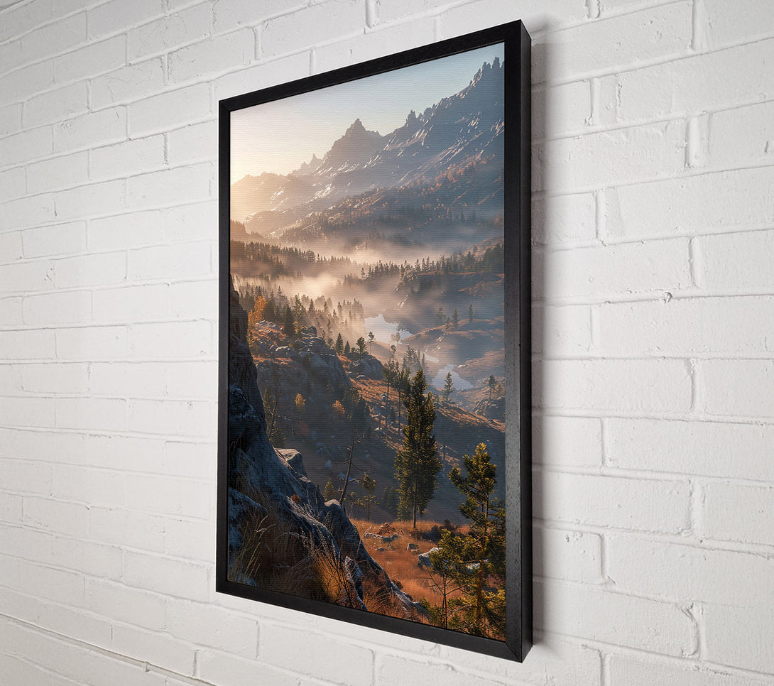  A Canvas Print of Golden Valley Mist Canvas Print