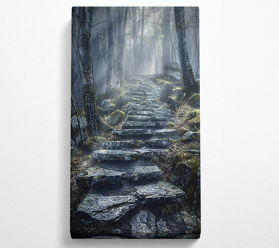  A Canvas Print of Gray Foggy Path Canvas Wall Art
