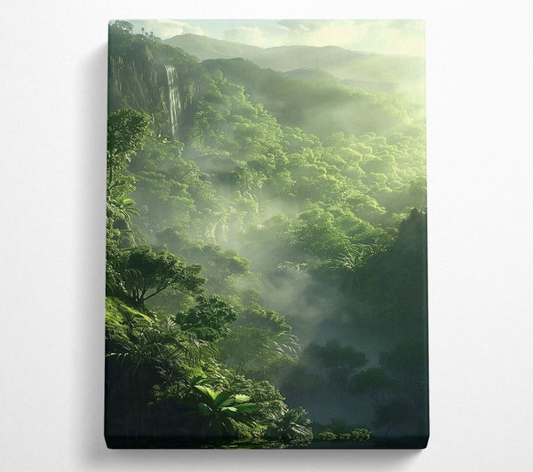  A Canvas Print of Emerald Mist Canyon Canvas Art