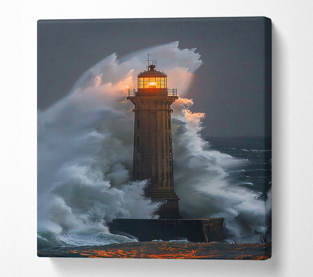  A Canvas Print of Golden Light Amidst The Storm Canvas Wall Art