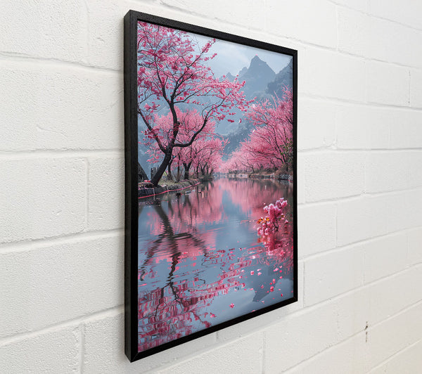 Pink Reflection On Water