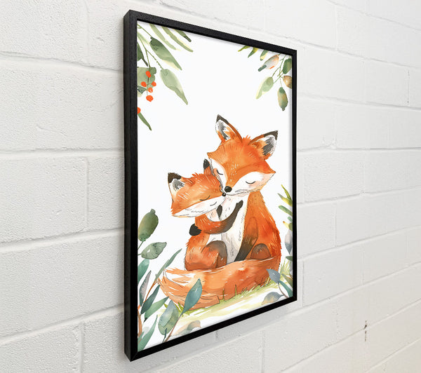 Orange Fox Family Hug