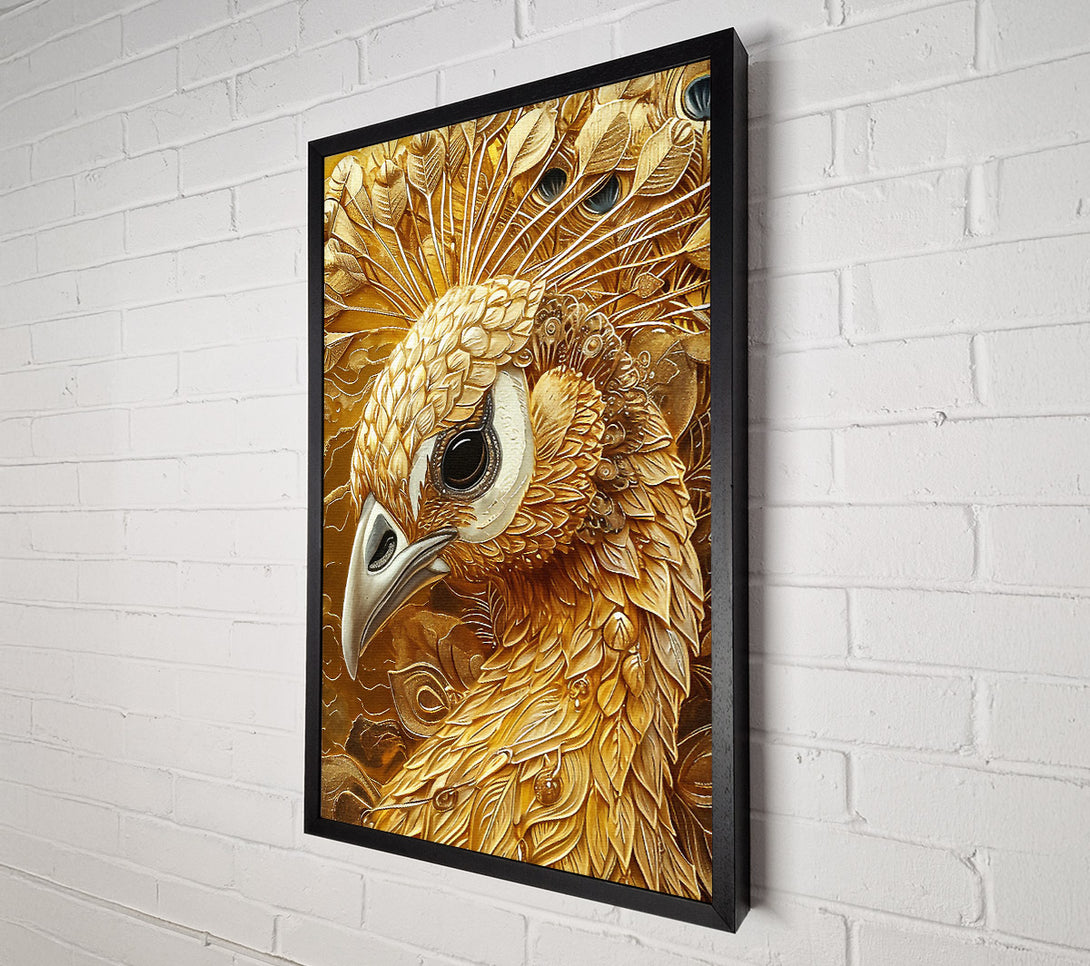  A Canvas Print of Golden Peacock Canvas Art