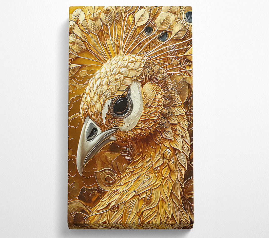  A Canvas Print of Golden Peacock Canvas Art