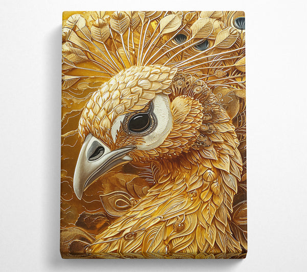  A Canvas Print of Golden Peacock Canvas Art