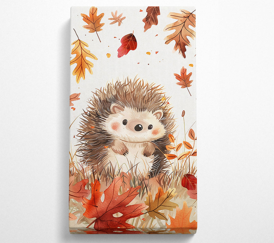  A Canvas Print of Autumn Red Hedgehog Canvas Art