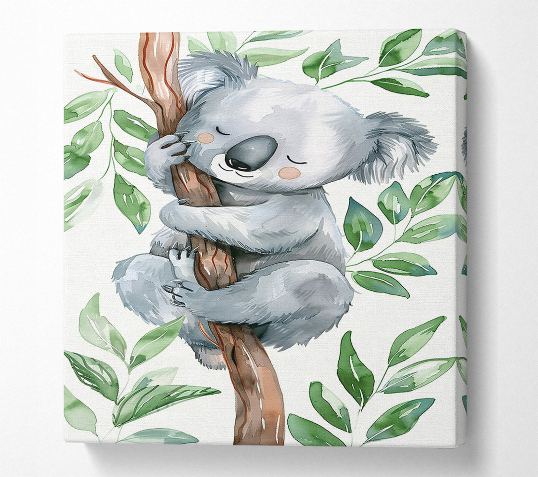  A Canvas Print of Grey Koala Dreaming Canvas Wall Art
