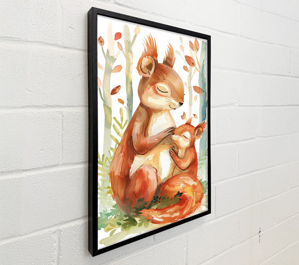 Orange Squirrel Embrace