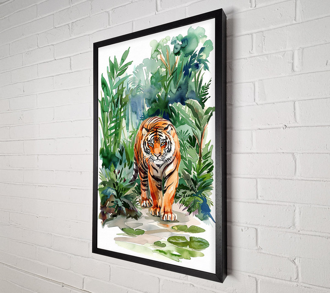  A Canvas Print of Orange Tiger Ambush Canvas Wall Art