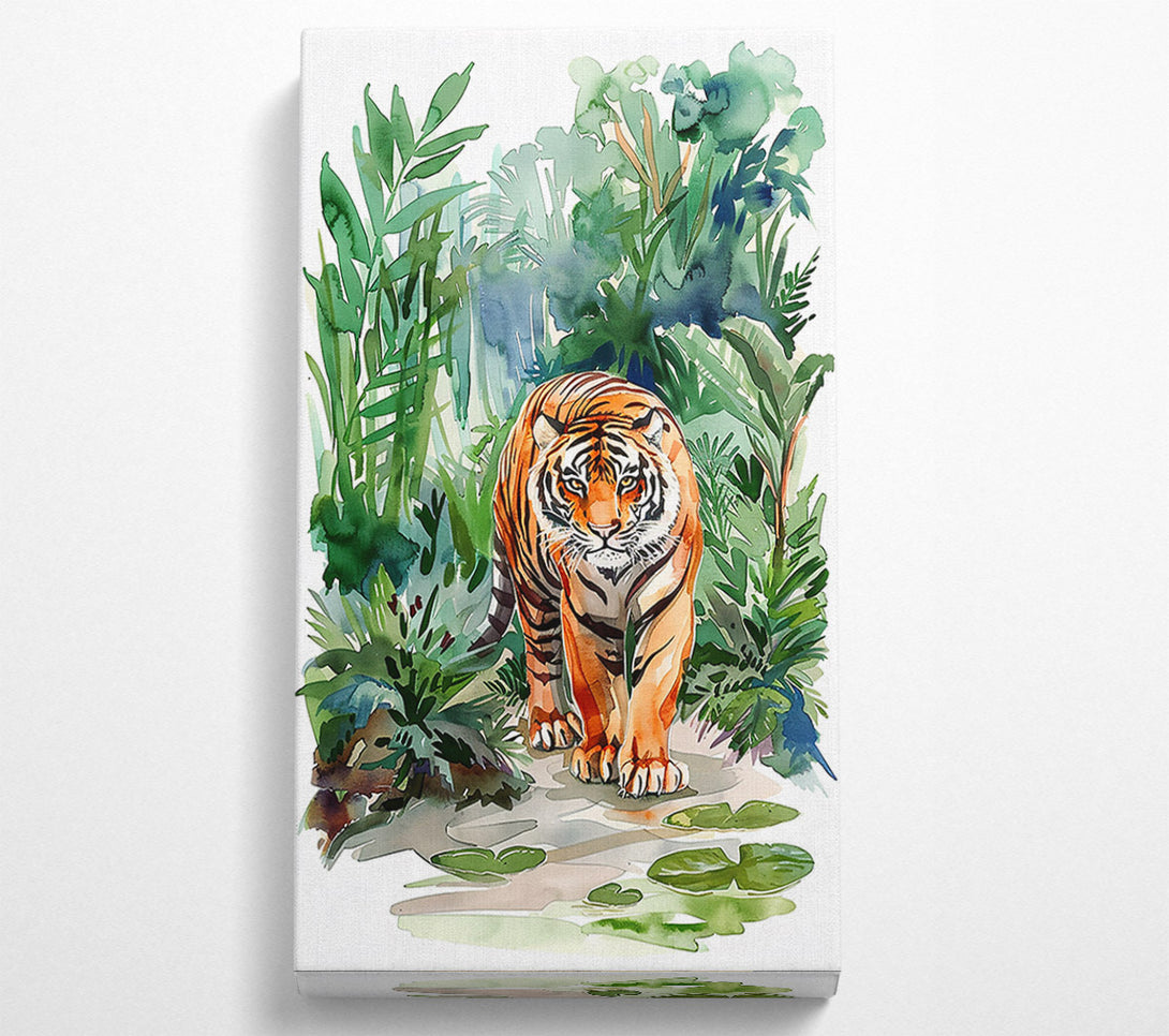  A Canvas Print of Orange Tiger Ambush Canvas Wall Art