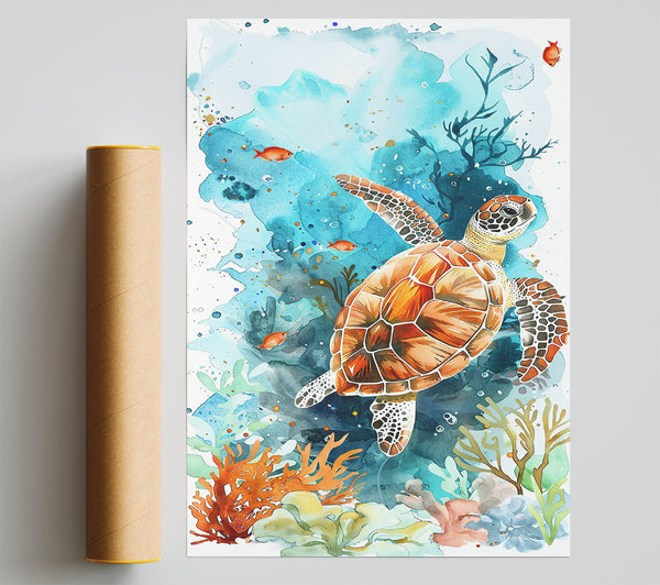 Aquamarine Turtle Dream Giclee Print