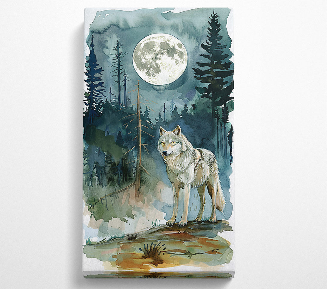  A Canvas Print of Blue Moon Wolf Canvas Print
