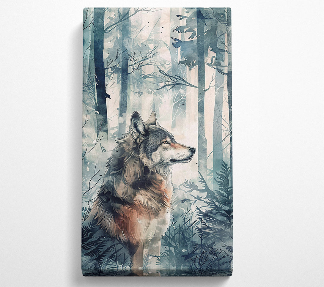  A Canvas Print of Blue Forest Wolf Canvas Wall Art