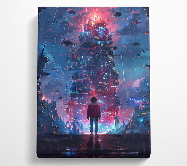 A Canvas Print of Red City Dreamscape Canvas Print