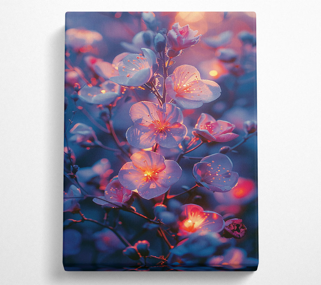  A Canvas Print of Crimson Glow Bloom Canvas Print