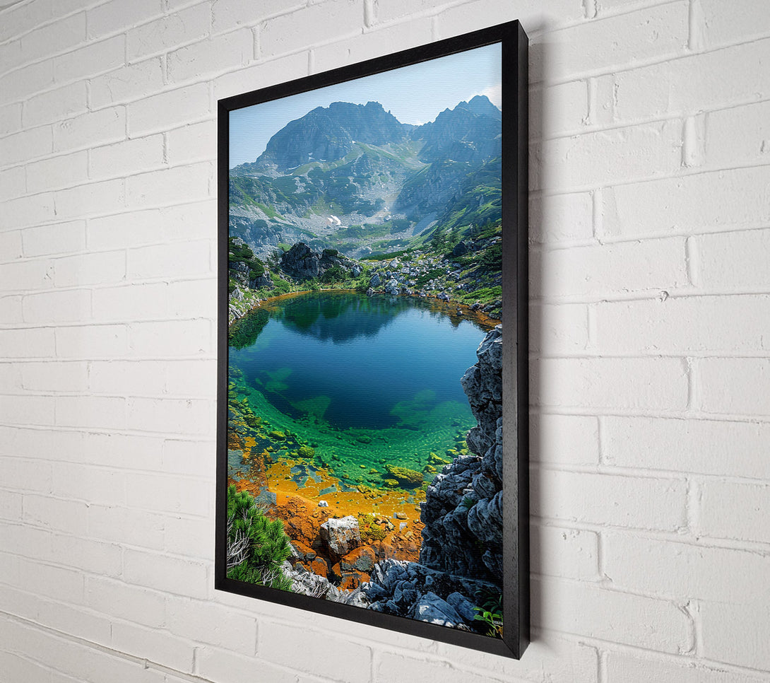  A Canvas Print of Green Mountain Lake View Canvas Art