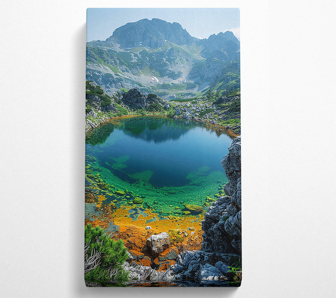  A Canvas Print of Green Mountain Lake View Canvas Art