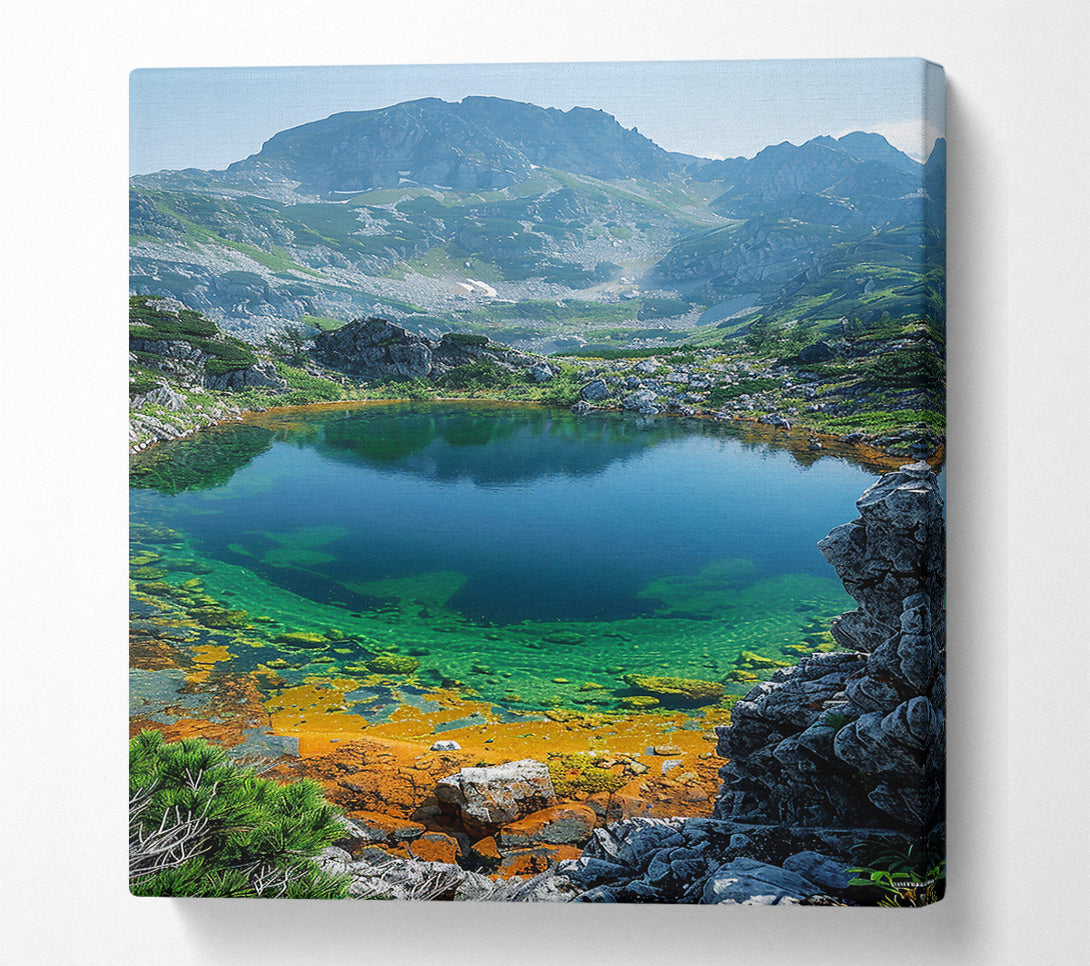  A Canvas Print of Green Mountain Lake View Canvas Art