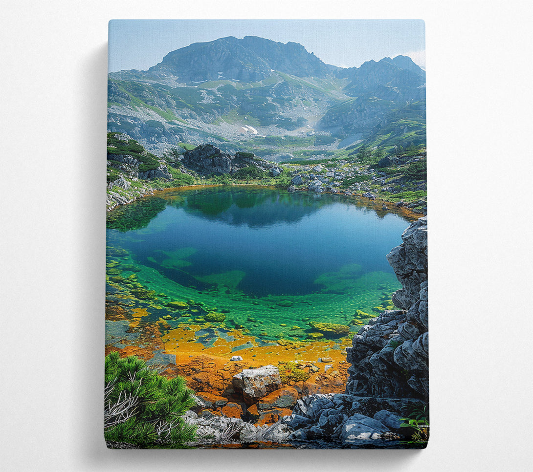  A Canvas Print of Green Mountain Lake View Canvas Art