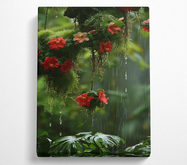  A Canvas Print of Crimson Rain Shower Canvas Wall Art