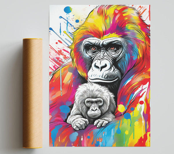 Gorilla Splash Print