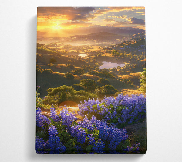  A Canvas Print of Golden Sunset Blooms Canvas Wall Art