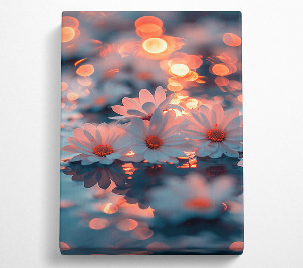  A Canvas Print of Orange Bloom Reflection Canvas Print