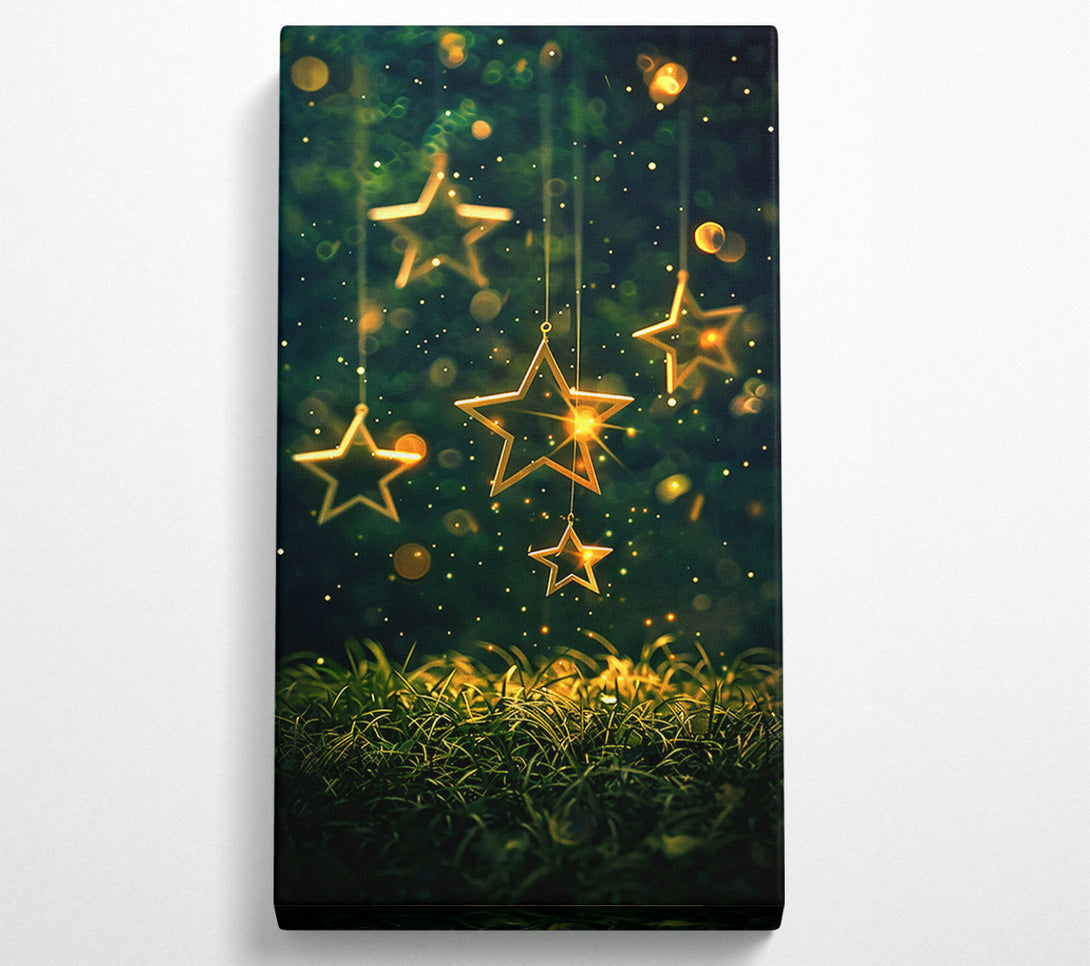  A Canvas Print of Golden Stars In The Night Canvas Art