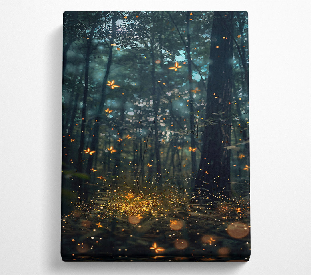  A Canvas Print of Golden Forest Glow Canvas Print