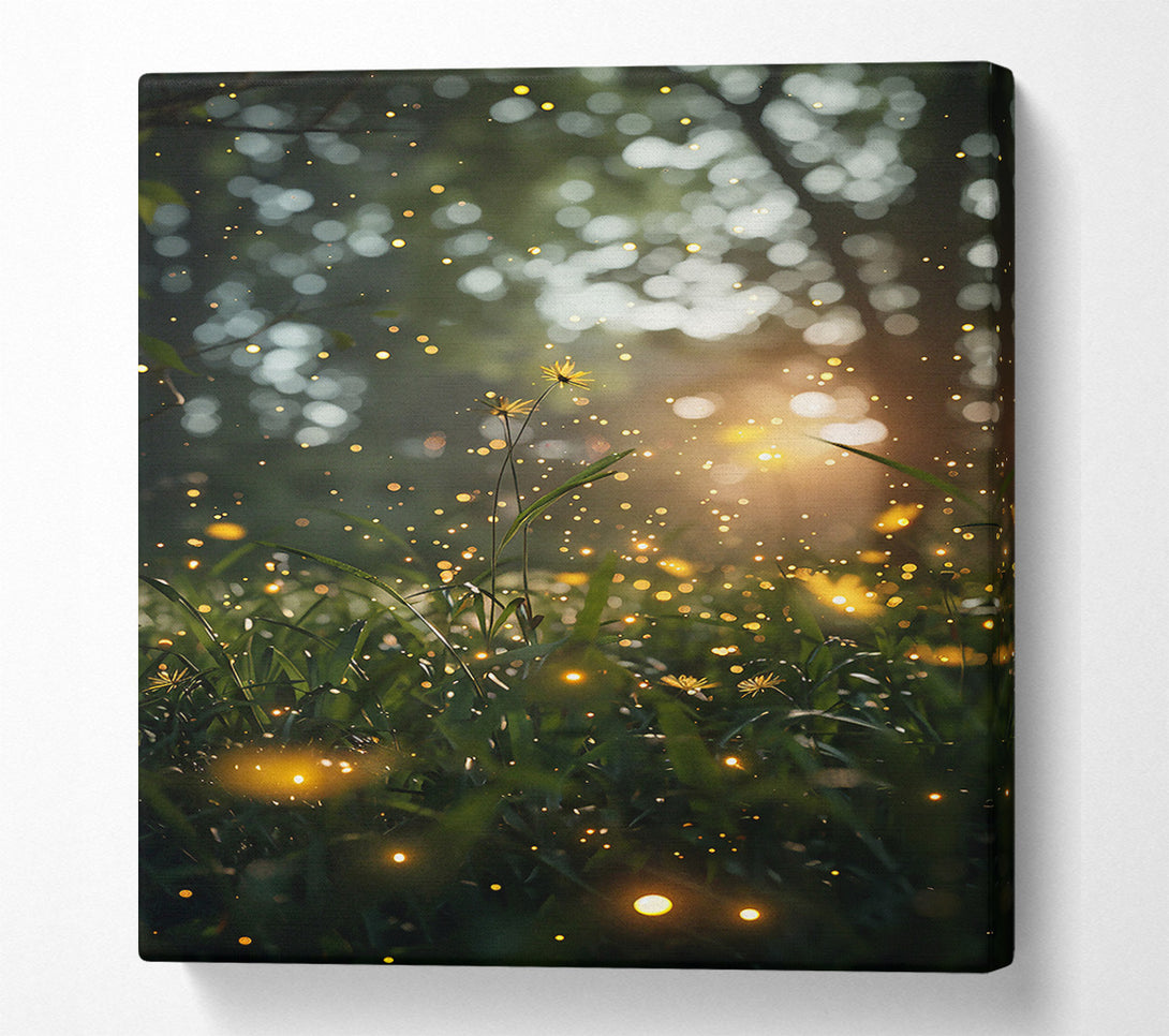 A Canvas Print of Golden Grass Glow Canvas Wall Art