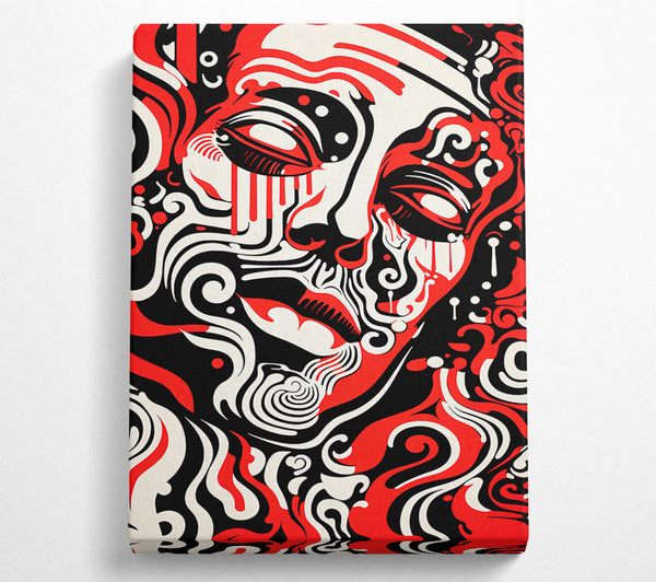  A Canvas Print of Graffiti Face Line Man Canvas Print