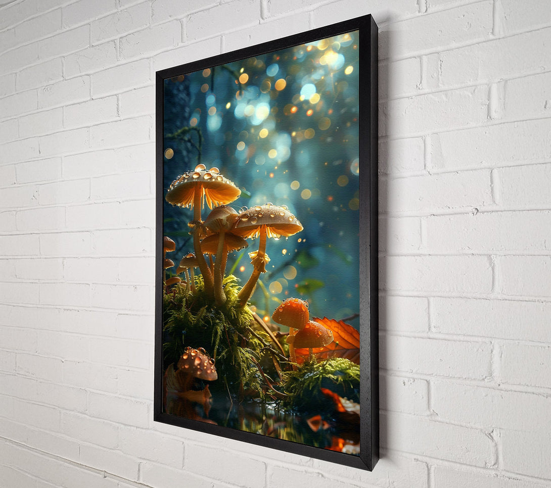  A Canvas Print of Golden Dewy Forest Floor Canvas Art