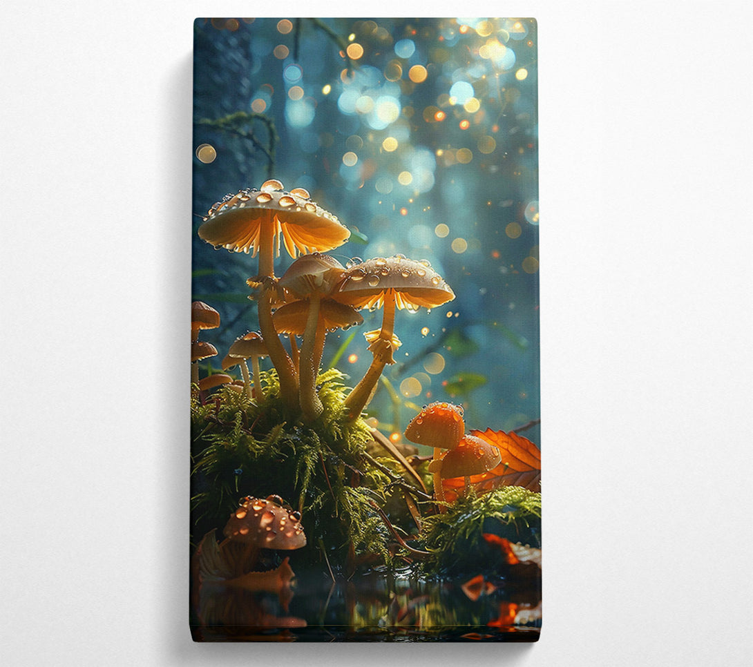  A Canvas Print of Golden Dewy Forest Floor Canvas Art