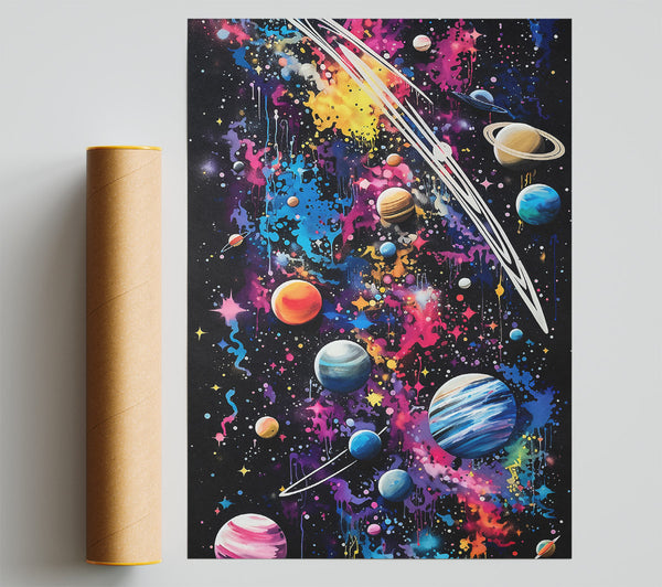 Graffiti Galaxy Giclee Print
