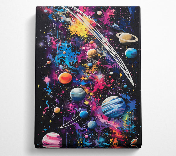  A Canvas Print of Graffiti Galaxy Canvas Print