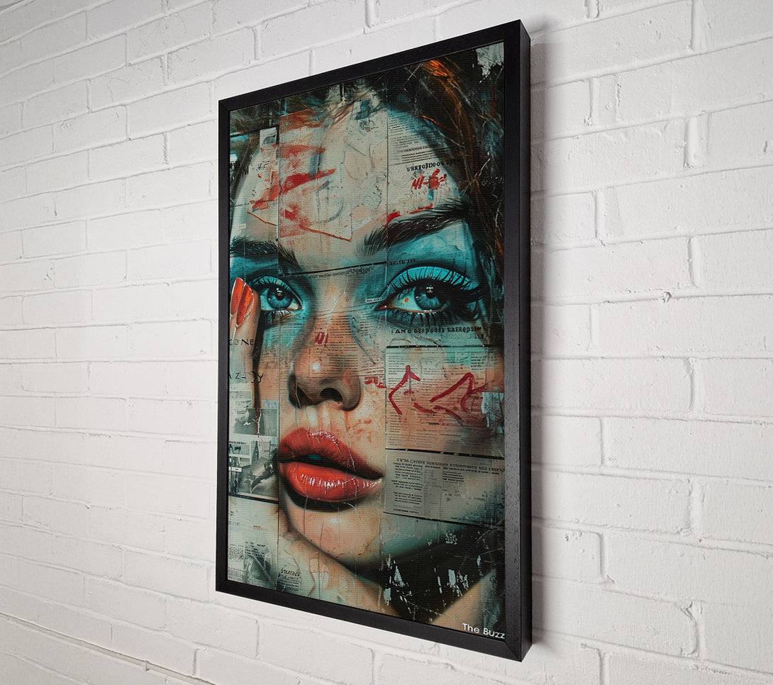 A Canvas Print of Graffiti Half Face Canvas Wall Art