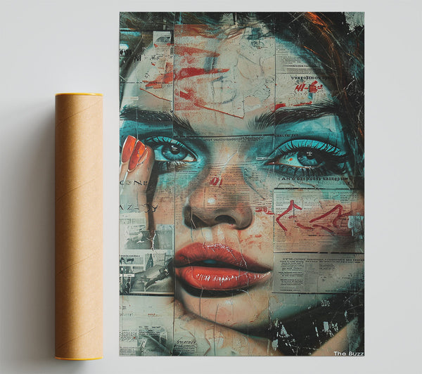 Graffiti Half Face Poster