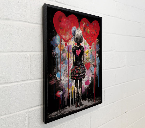 Graffiti Heart Girl