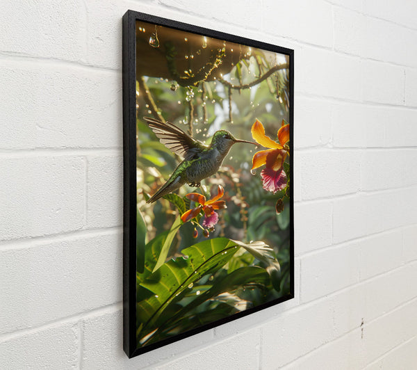 Golden Hummingbird Rain