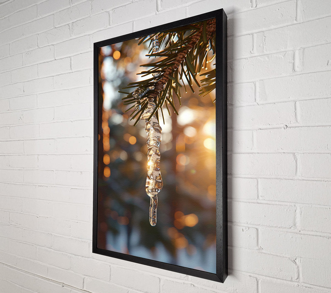  A Canvas Print of Golden Icicle Light Canvas Wall Art