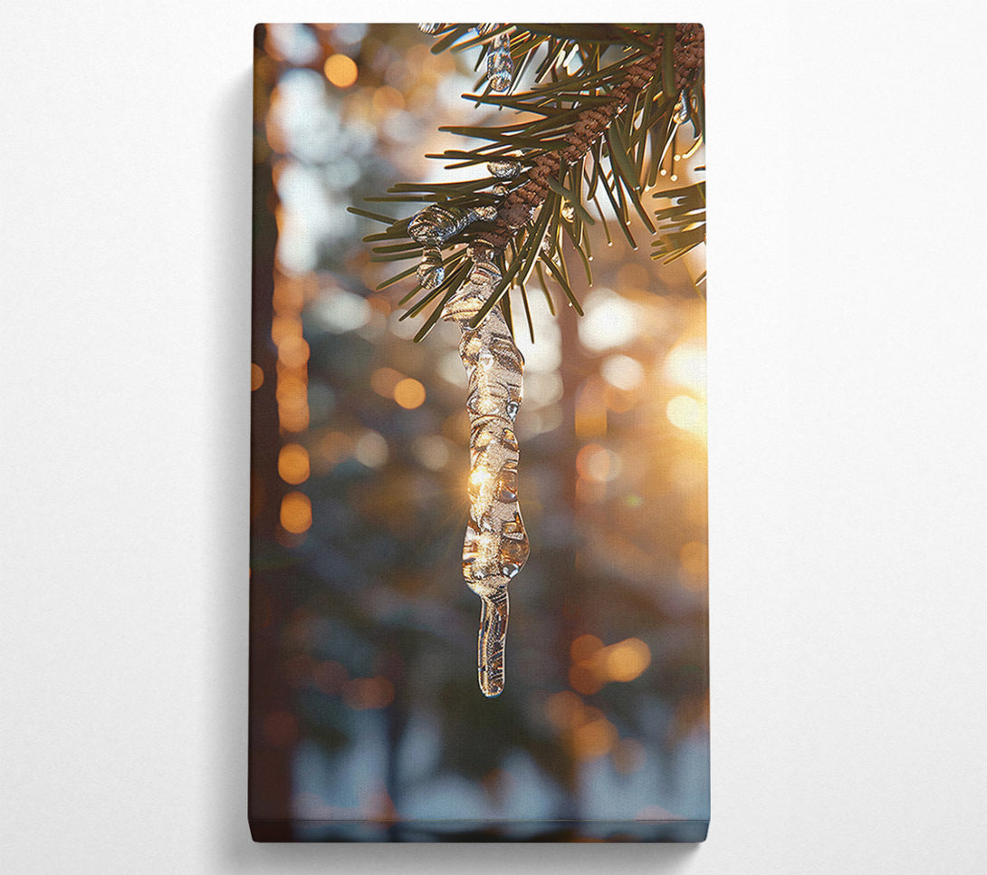  A Canvas Print of Golden Icicle Light Canvas Wall Art
