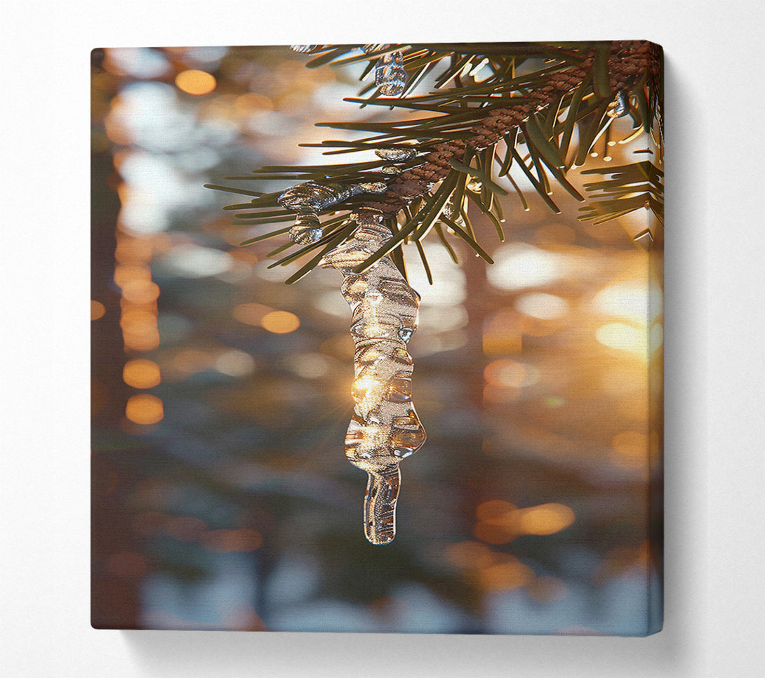  A Canvas Print of Golden Icicle Light Canvas Wall Art