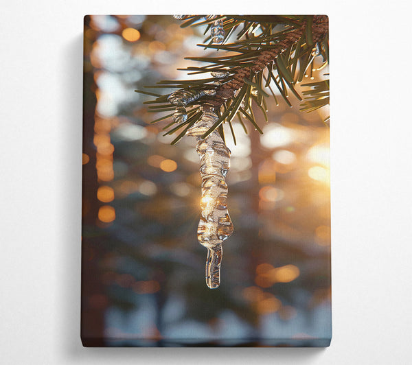  A Canvas Print of Golden Icicle Light Canvas Wall Art
