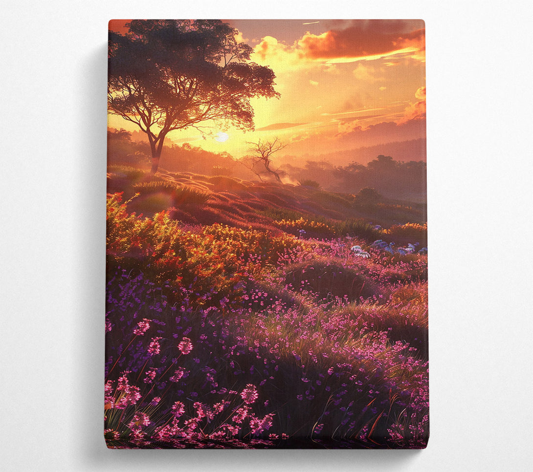  A Canvas Print of Golden Hour Bloom Canvas Print