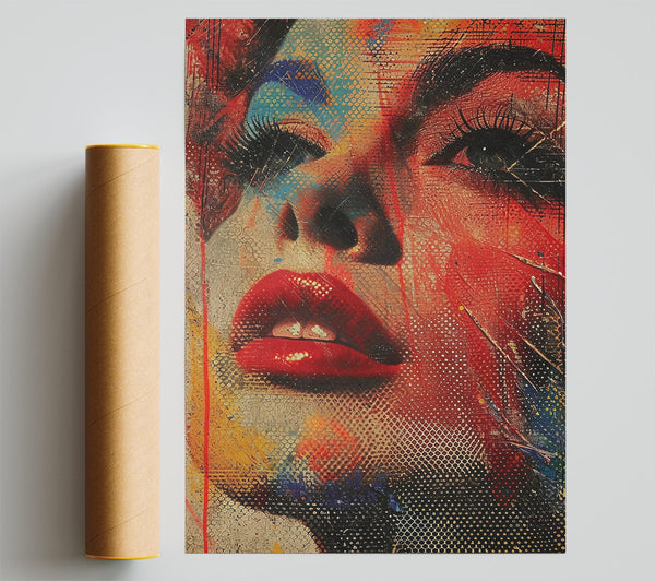 Graffiti Lady Face Poster